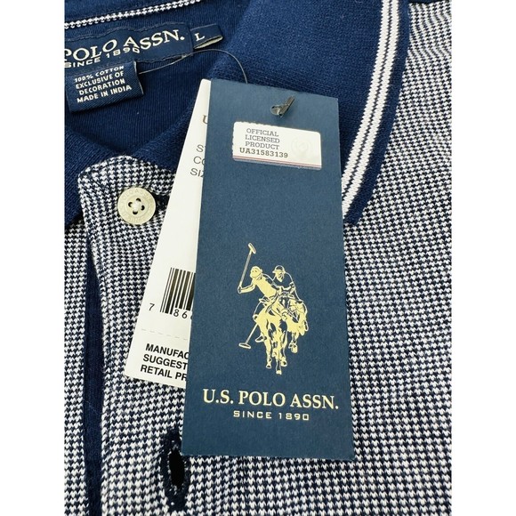 U.S.‎ Polo Assn. Since 1890 Big Pony  Navy/ gray new  Short sleeve. NEW!!! L - Picture 7 of 11